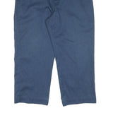 DICKIES Mens Cotton Navy Regular Zip Trousers W38 L25 Workwear Classic Pants