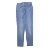 LEVI'S 721 Womens Jeans Blue Slim Skinny Denim Light W26 L27 Stylish Zip