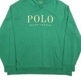 POLO RALPH LAUREN Mens Green Hoodie 2XL Cotton Blend Pullover Casual
