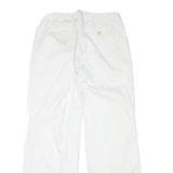 LAUREN RALPH LAUREN Womens Cotton Blend White Regular Straight Trousers W29 L30