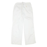 LAUREN RALPH LAUREN Womens Cotton Blend White Regular Straight Trousers W29 L30