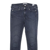 CALVIN KLEIN JEANS Womens Blue Regular Skinny Denim Dark W30 L28 Zip Pocket