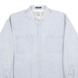 AUTHENTIC GFC Mens Light Blue Cotton Shirt 2XL Button Down Casual Lightweight