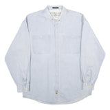 AUTHENTIC GFC Mens Light Blue Cotton Shirt 2XL Button Down Casual Lightweight