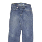 LEVI'S 501 Mens Jeans Blue Regular Straight Denim W30 L30 Button Cotton Blend