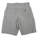 CARHARTT Mens Shorts Grey Casual Cotton Blend M W34 Workwear Cargo