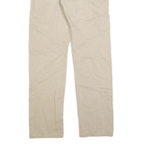LEVI'S Mens Regular Beige Cotton Blend Trousers W32 L34 Classic Zip Pocket