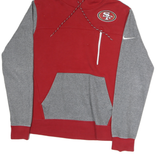 NIKE Mens Red & Grey San Francisco 49ers Pullover Hoodie S Football