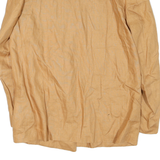 Womens Beige Synthetic Jacket M Button Closure Classic Fit Plain Stylish Smart