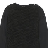 LIU JO Womens Black Quilted Button Jacket XS Polyester Blend Stylish