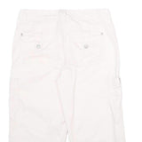 GLORIA VANDERBILT Womens Shorts White Casual Cargo UK 8 W30 Cotton Blend