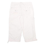 GLORIA VANDERBILT Womens Shorts White Casual Cargo UK 8 W30 Cotton Blend