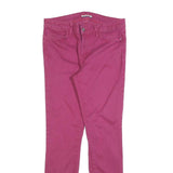 TOMMY HILFIGER Womens Cotton Blend Pink Slim Skinny Trousers W30 L30 Stylish