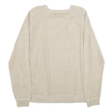 POLO RALPH LAUREN Mens Beige Plain Cotton Jumper Crew Neck Basic Knit XL Classic