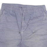 CARHARTT Mens Shorts Blue Casual L W33 Cotton Blend Drawstring Waist