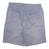 CARHARTT Mens Shorts Blue Casual L W33 Cotton Blend Drawstring Waist