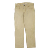 CARHARTT Mens Jeans Beige Regular Straight Denim W36 L32 Zip Cotton Blend