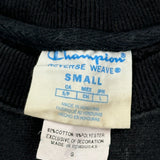 Reverse Weave Champion Spellout Sweatshirt - Small Black Cotton Blend