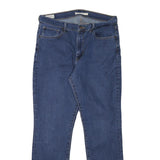 LEVI'S Womens Blue Regular Fit Straight Denim Medium W32 L29 Jeans Zip Closure