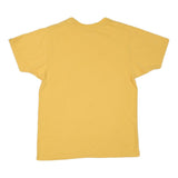 PUMA Mens Yellow Graphic T-Shirt S Short Sleeve Crew Neck Logo Sport