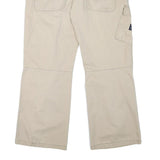 CORONEL TAPIOCA Mens Cotton Blend Beige Relaxed Wide-Leg Trousers W36 L30 Casual