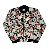 1980'S The Regal Graphic Bomber Jacket - XL White Polyester Blend