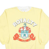 KARAS KLOSET Womens Yellow Sweatshirt Royalty Crest M Cotton Blend Crew Neck