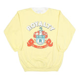 KARAS KLOSET Womens Yellow Sweatshirt Royalty Crest M Cotton Blend Crew Neck