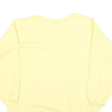 KARAS KLOSET Womens Yellow Sweatshirt Royalty Crest M Cotton Blend Crew Neck