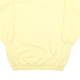 KARAS KLOSET Womens Yellow Sweatshirt Royalty Crest M Cotton Blend Crew Neck