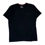 Tommy Hilfiger T-Shirt - Large Black Cotton