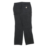 CARHARTT Womens Cotton Blend Black Relaxed Straight Trousers W30 L30 Workwear