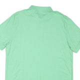 CHAPS Mens Green L Cotton Blend Polo Shirt Short Sleeve Plain Casual
