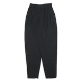 BIANCA Womens Polyester Black Regular Fit Straight Trousers W25 L32 Zip Closure