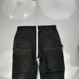 Carhartt Double Knee Carpenter Trousers - 38W 30L Black Cotton