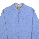 WOOLRICH Mens Blue Cotton Blend Shirt S Casual Lightweight Button Front