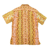 BAREFOOT HALLOWEEN Mens Yellow Halloween Themed Shirt XS Cotton Blend Casual