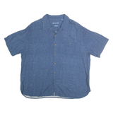 BATIK BAY Mens Blue Rayon Shirt 2XL Casual Summer Button Shirt
