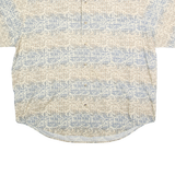 NATURAL ISSUE Mens Blue & Beige Pattern Shirt XL Cotton Summer Casual