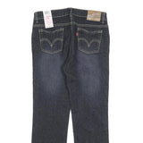 LEVI'S Womens Jeans Blue Slim Straight Denim Medium W28 L25 Stylish Zip