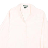 LAUREN RALPH LAUREN Womens Cream Plain Shirt L Button Down Collar Lightweight