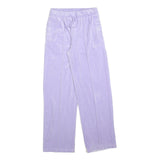 KARL KANI Womens Joggers Purple S W26 L30 Relaxed Wide-Leg Polyester Drawstring