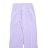 KARL KANI Womens Joggers Purple S W26 L30 Relaxed Wide-Leg Polyester Drawstring