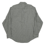 NAUTICA Mens Green & White Checked Shirt XL Casual Cotton Blend Long Sleeve