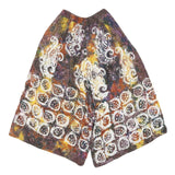 Womens Printed Cotton Blend Shorts XXS W20 Elastic Waist Patterned