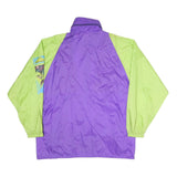 Womens Purple & Green Vintage Windbreaker Jacket XL Polyester Blend Colourblock