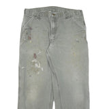 CARHARTT Mens Jeans Grey Regular Straight Denim W34 L29 Workwear Utility