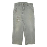 CARHARTT Mens Jeans Grey Regular Straight Denim W34 L29 Workwear Utility