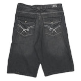 BROOKLYN XPRESS Mens Shorts Black Denim L W36 Casual Cotton Relaxed Fit