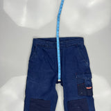 Hard Yakka Cargo Pants - 31W 31L Blue Cotton
